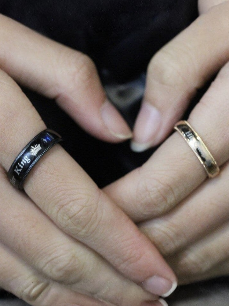 His Queen Her King Matching Ring