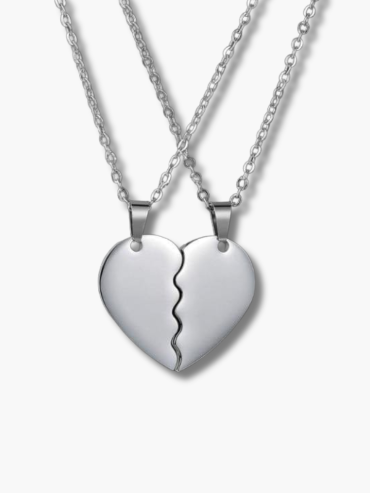 2 Half Heart Necklaces Couples