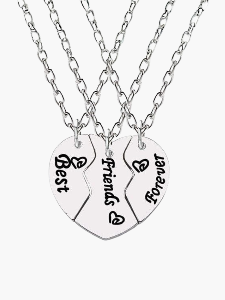 3 Friendship Heart Necklaces