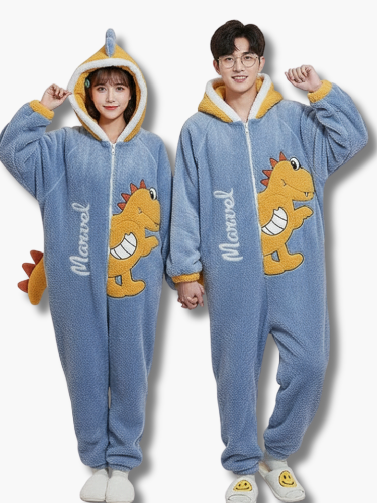 Dino Kigurumi Couple Onesies