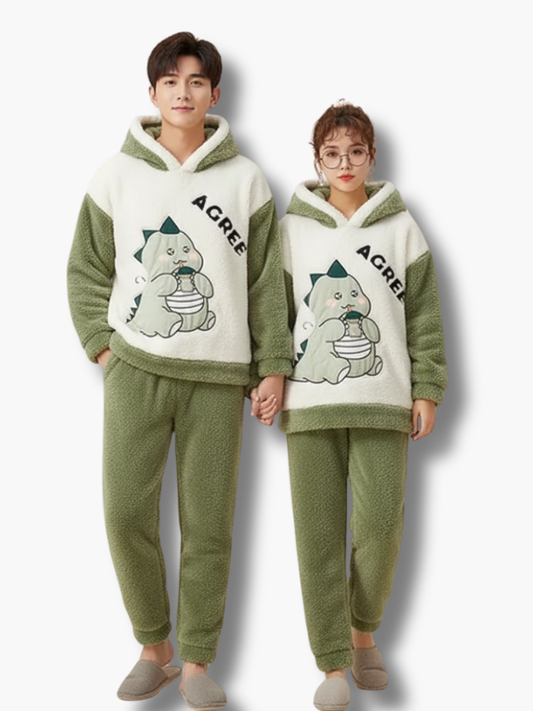 Matching Couple Dinosaur Pajamas