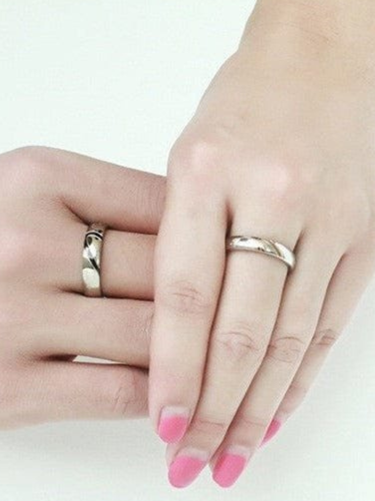 Matching Heart Couple Rings