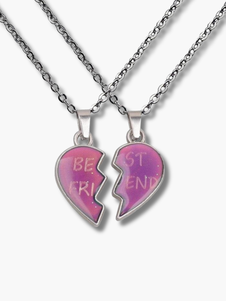 Purple Heart Friendship Necklace