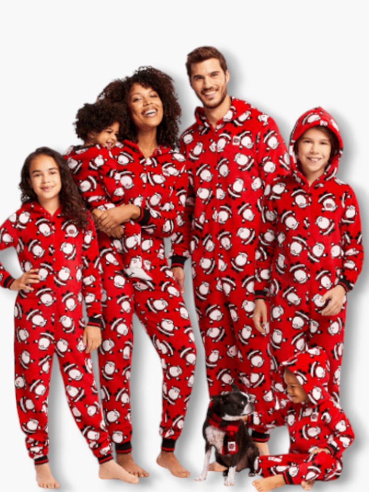 Funny Family Christmas Pajamas with Dog