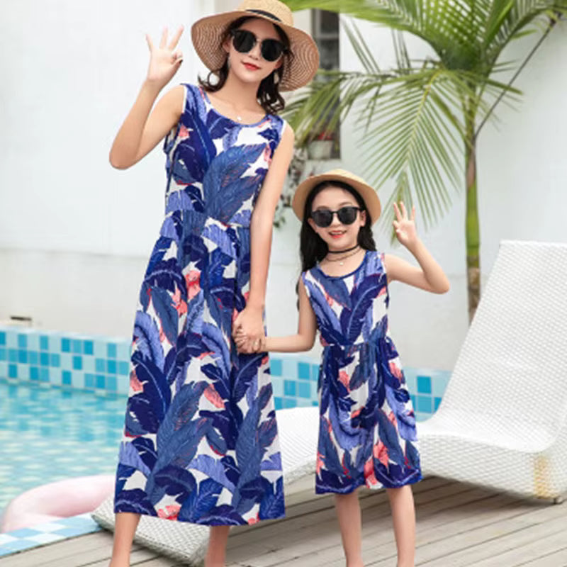 Elegant Mother Daughter Beach Dress L