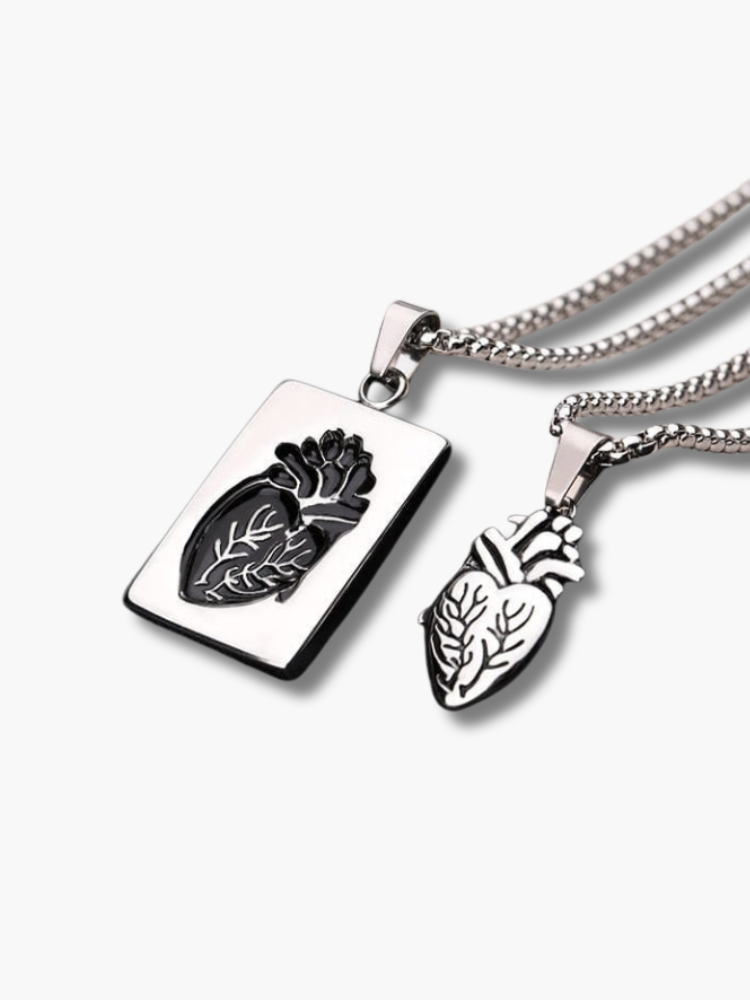 Heart Couple Necklace Set