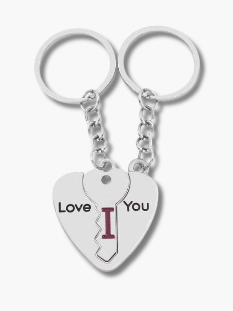Heart and Key Couple Keyring