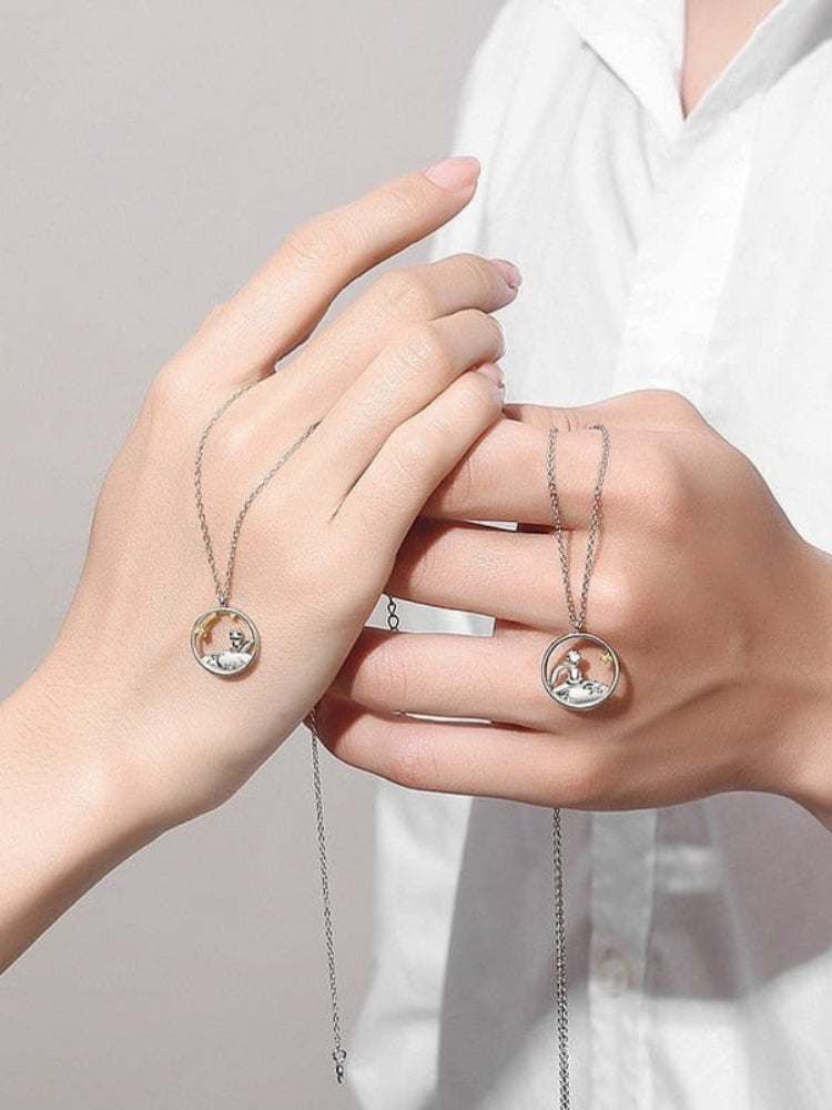 Little Prince Fox Couple Necklace