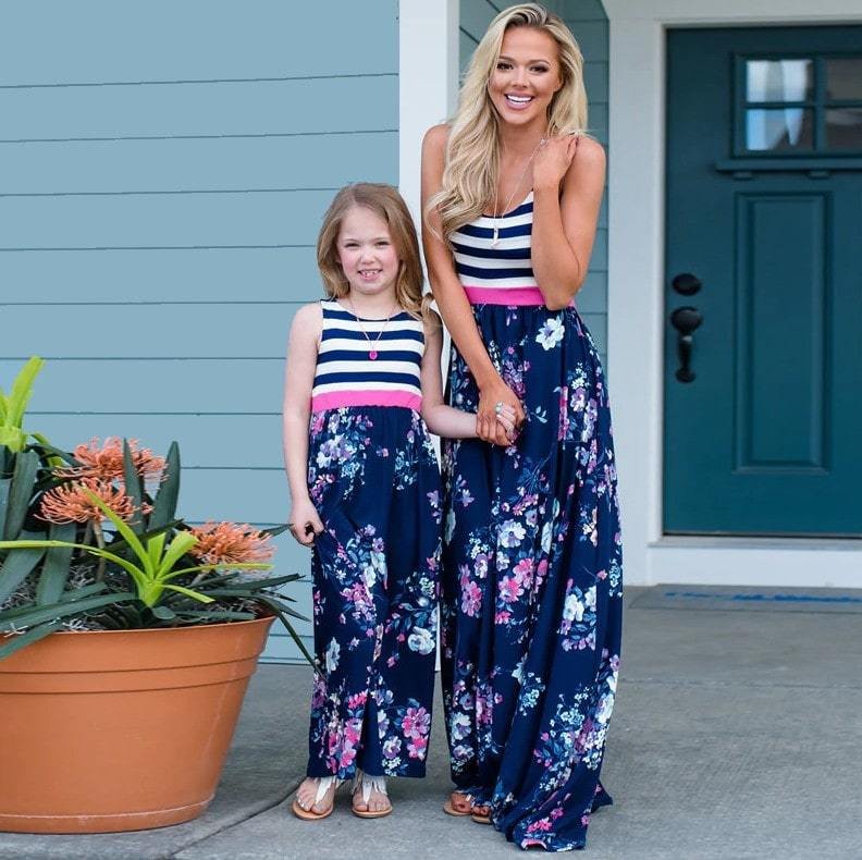 mother and daughter matching maxi dresses – Matching Outfits loop:lioravelvetminidress 10Y for toddlers and Brilliant Basics Long Sleeve Color:Dusty Mauve