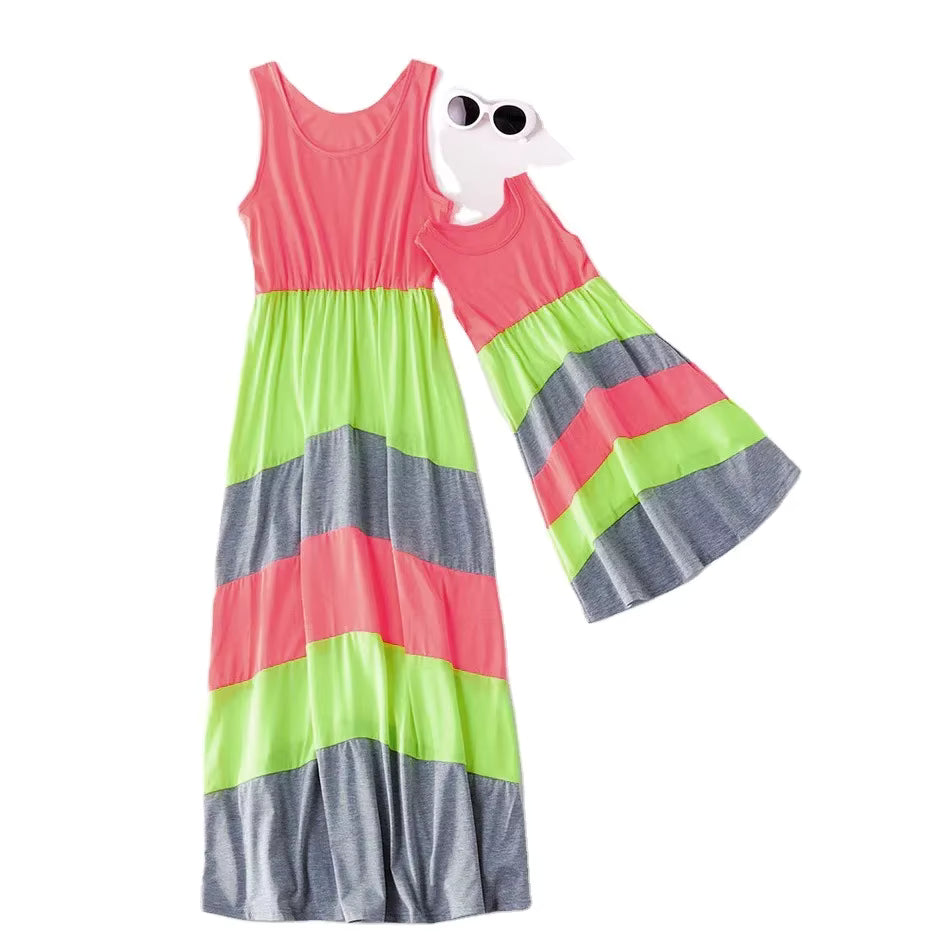 Mom and Daughter Long Dresses