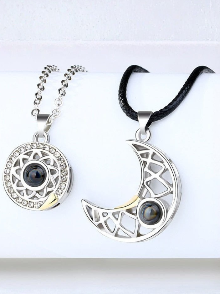 Sun and Moon Necklace Couple