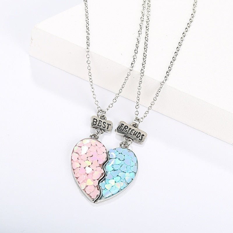 Best Friends Split Heart Necklace