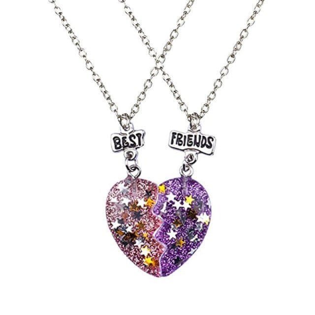 Best Friends Split Heart Necklace