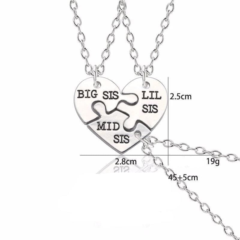 Big Sis Middle Sis Little Sis Necklace