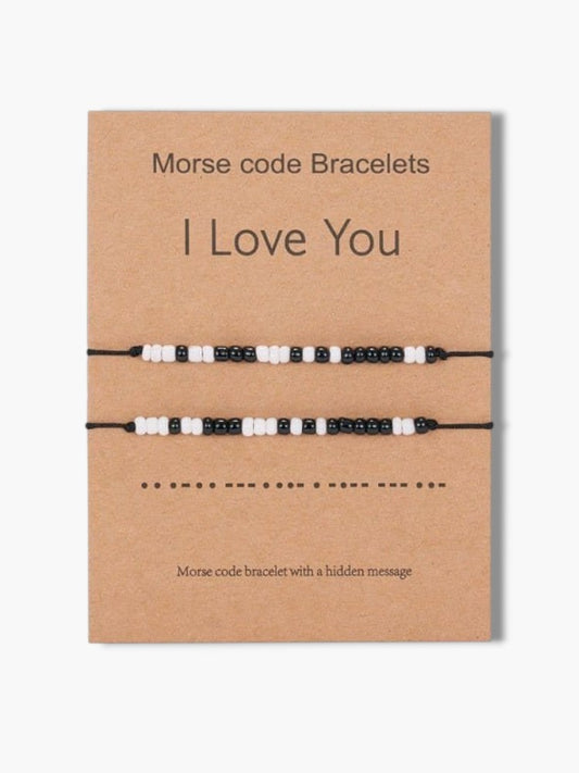 Morse Code Couple Bracelet