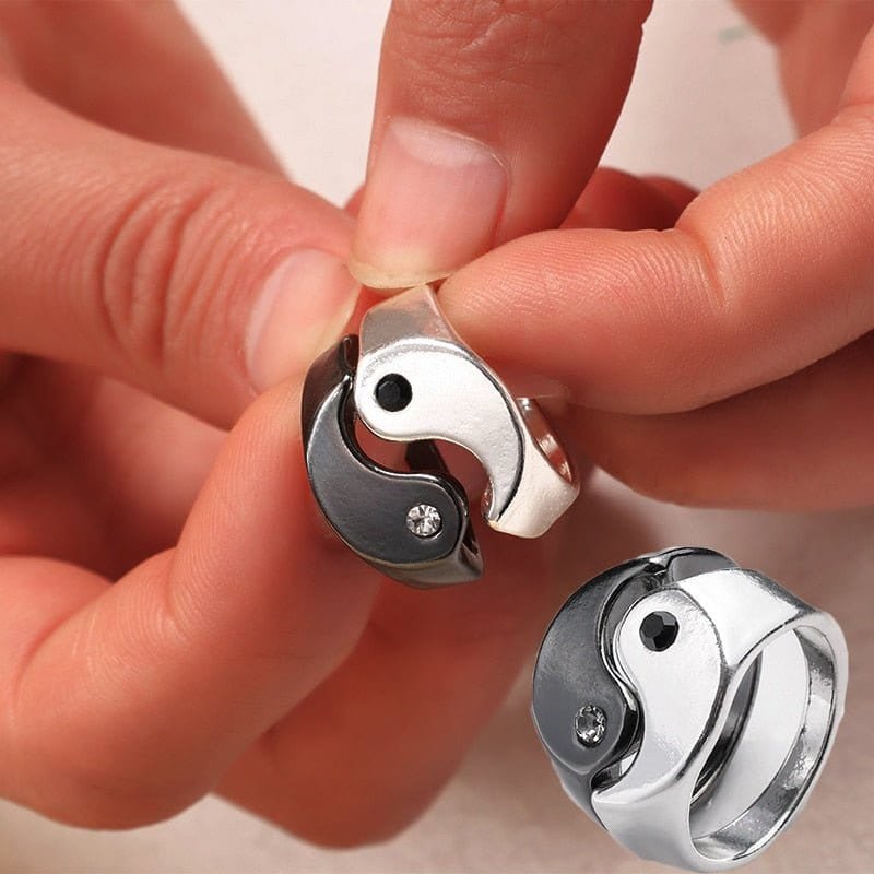 Yin Yang Couple Ring