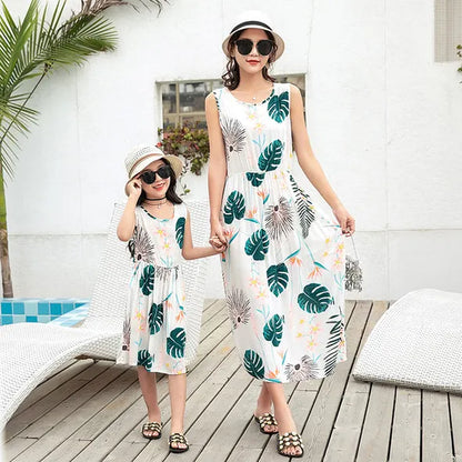 White Dress for Mother and Daughter