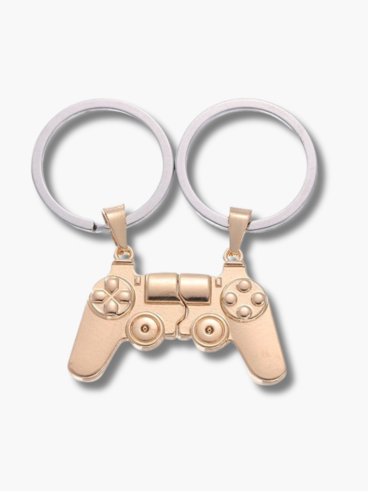 Gamer Themed Couple Keychains