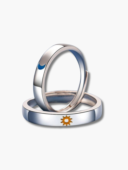 Moon & Star Couple Rings