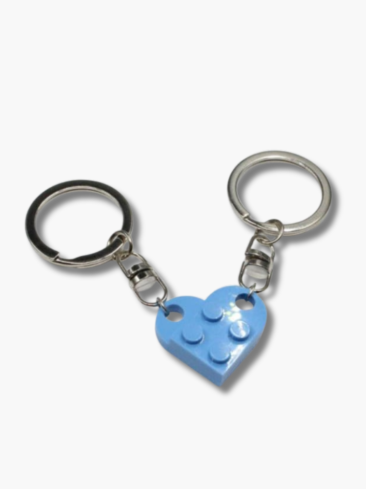 Lego Heart Keychain Couple