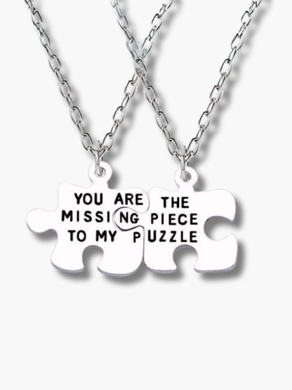 Couple Necklace Puzzle Piece