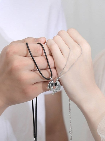 Heart Wing Couple Necklace