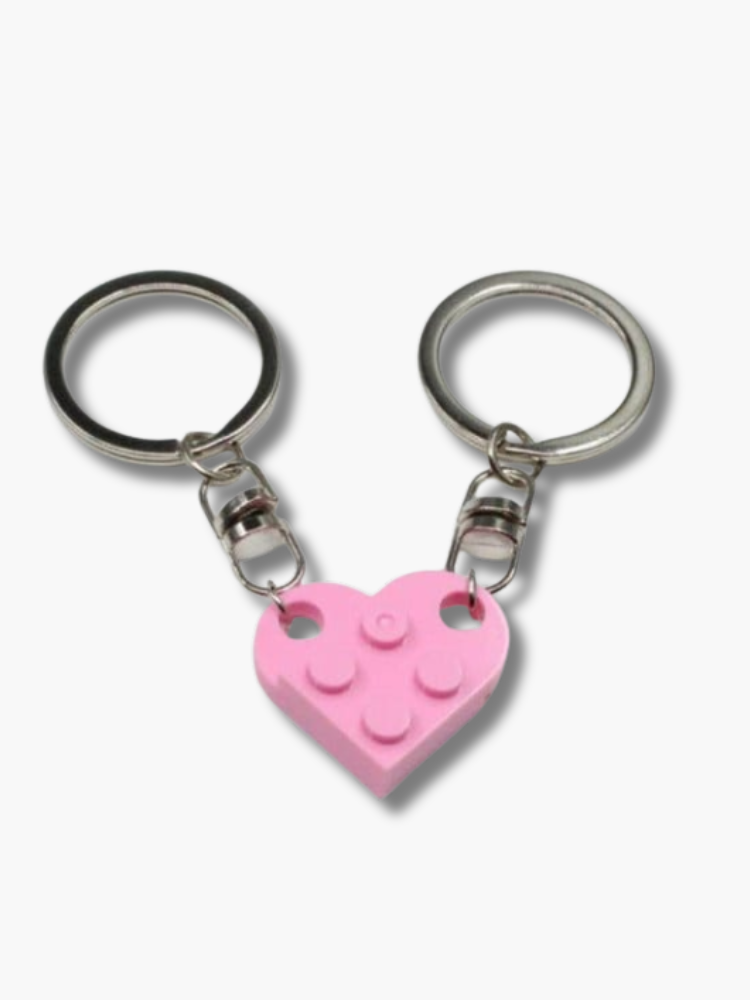 Lego Heart Keychain Couple