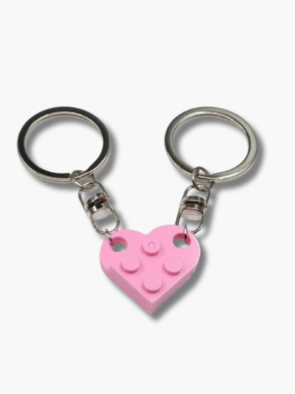 Lego Heart Keychain Couple