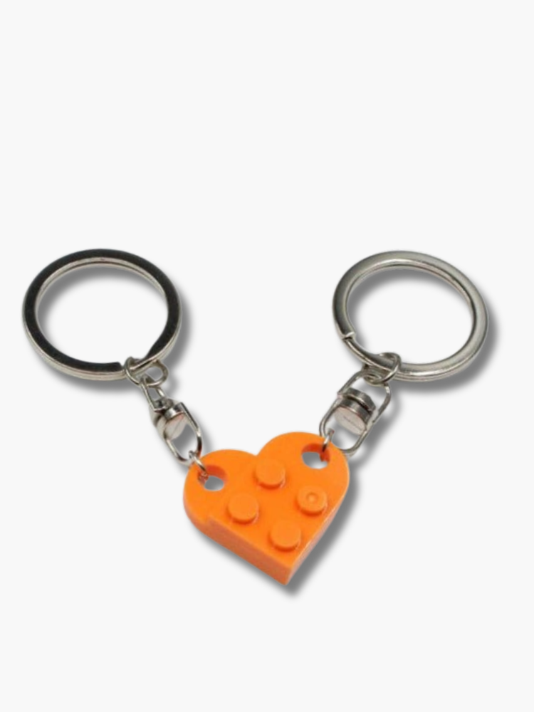 Lego Heart Keychain Couple