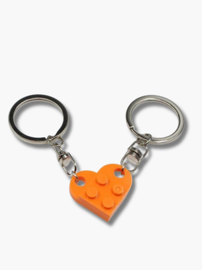 Lego Heart Keychain Couple