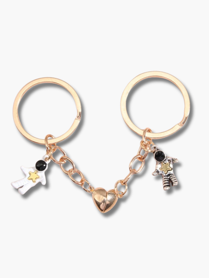 Astronaut Matching Couple Keychain