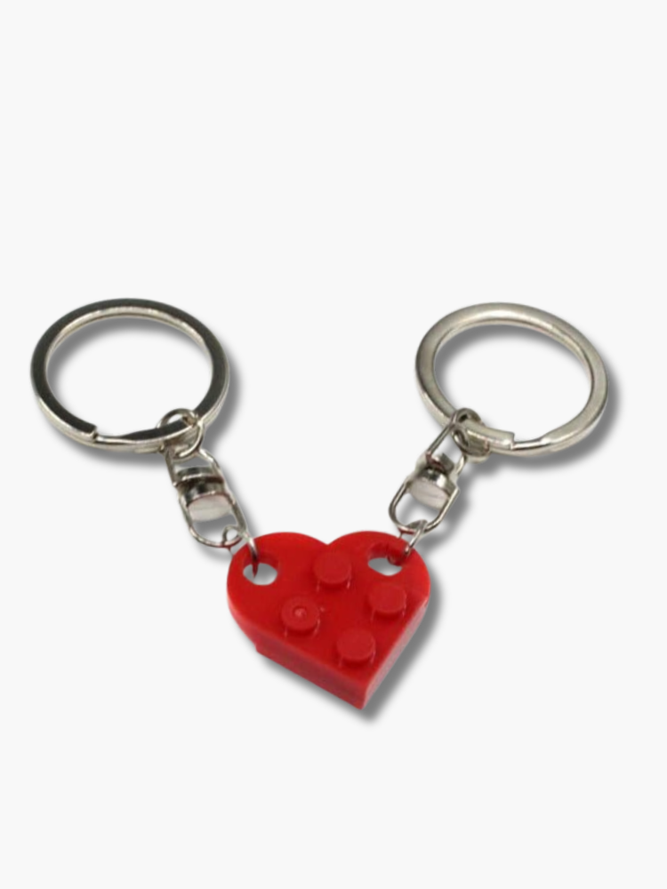 Lego Heart Keychain Couple