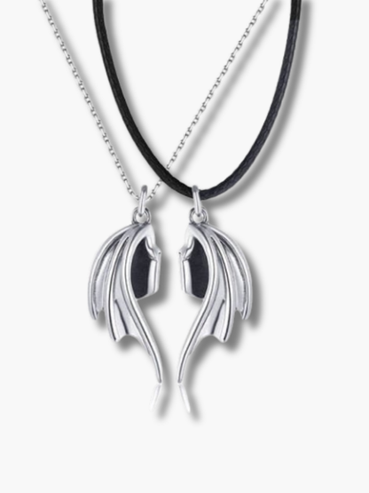 Heart Wing Couple Necklace
