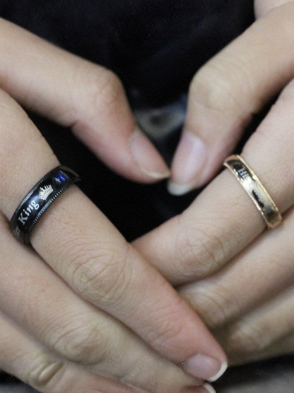 His Queen Her King Matching Ring