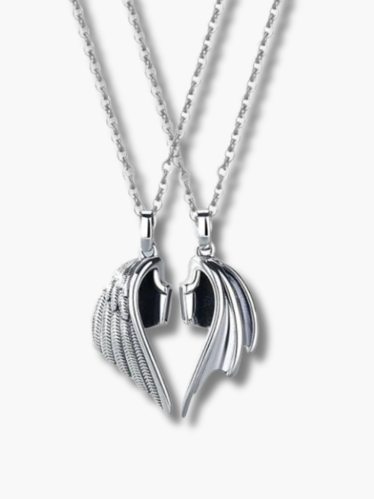 Heart Wing Couple Necklace