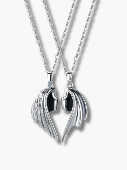 Heart Wing Couple Necklace