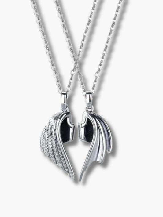 Heart Wing Couple Necklace