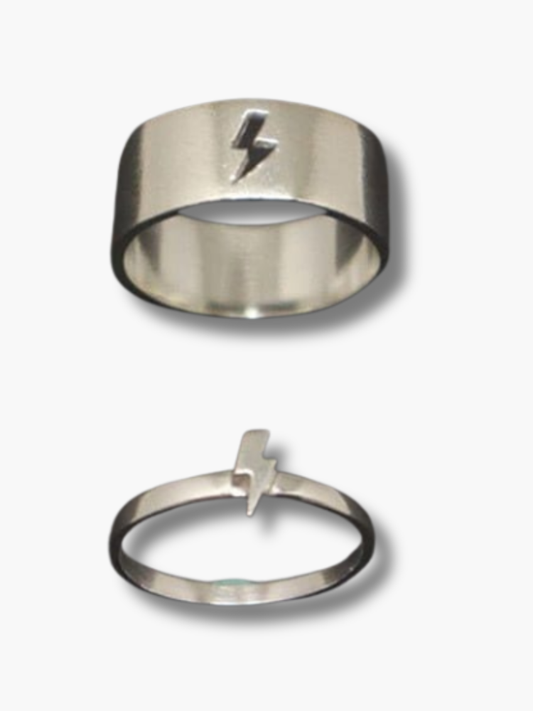 Lightning Bolt Couple Ring