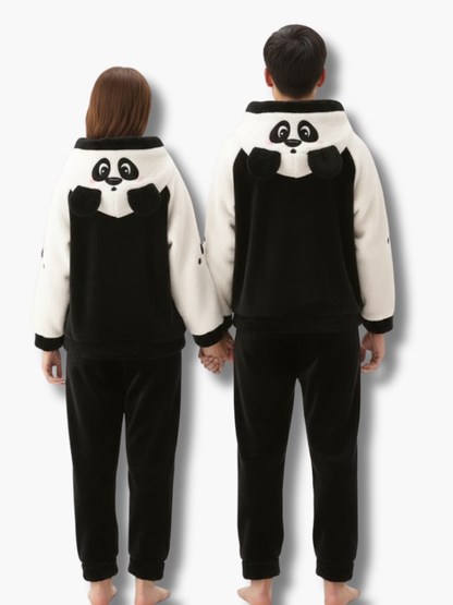 Matching Panda Onesies for Couples