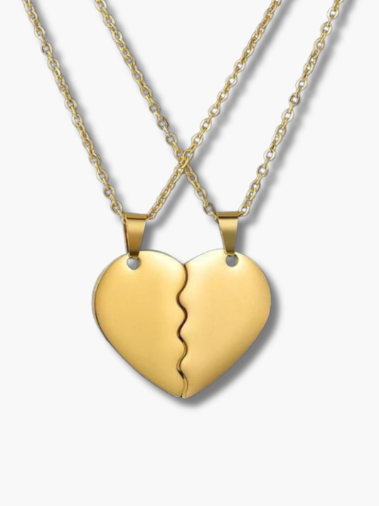 2 Half Heart Necklaces Couples