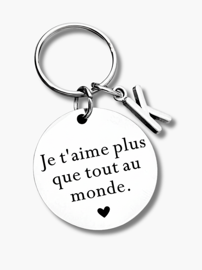 Couples Initials Keychain