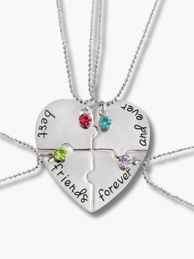 Best Friends Forever Heart Necklace