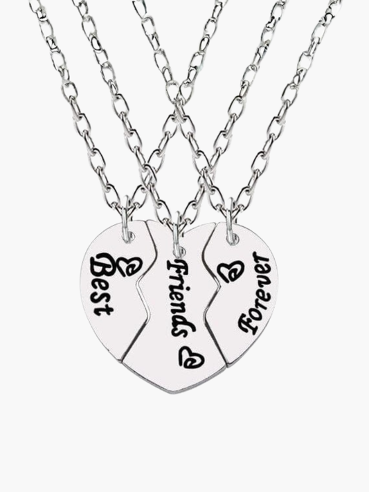 3 Friendship Heart Necklaces