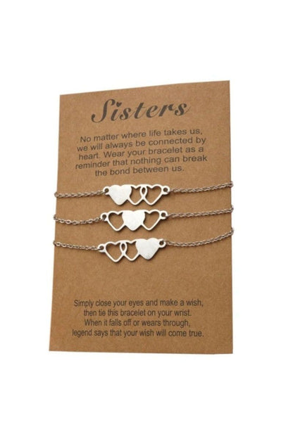 3 Matching Sister Bracelets