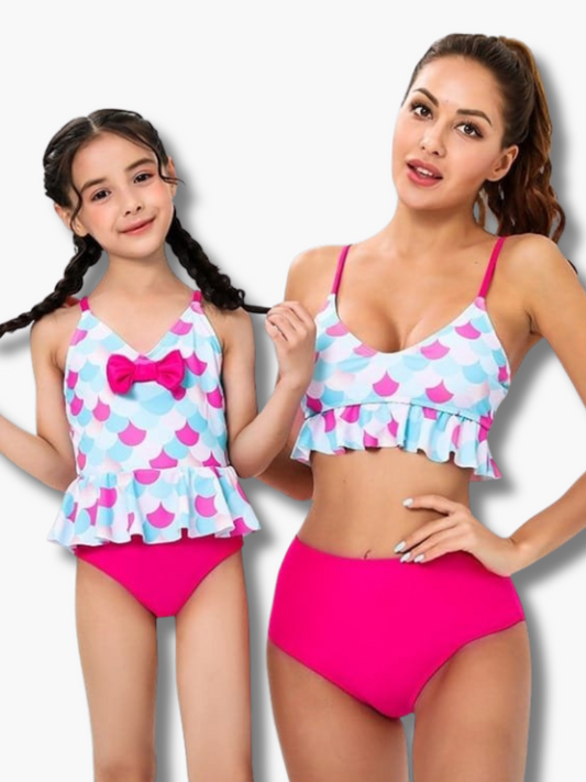 Matching Mommy and Me Two Piece Swimsuits