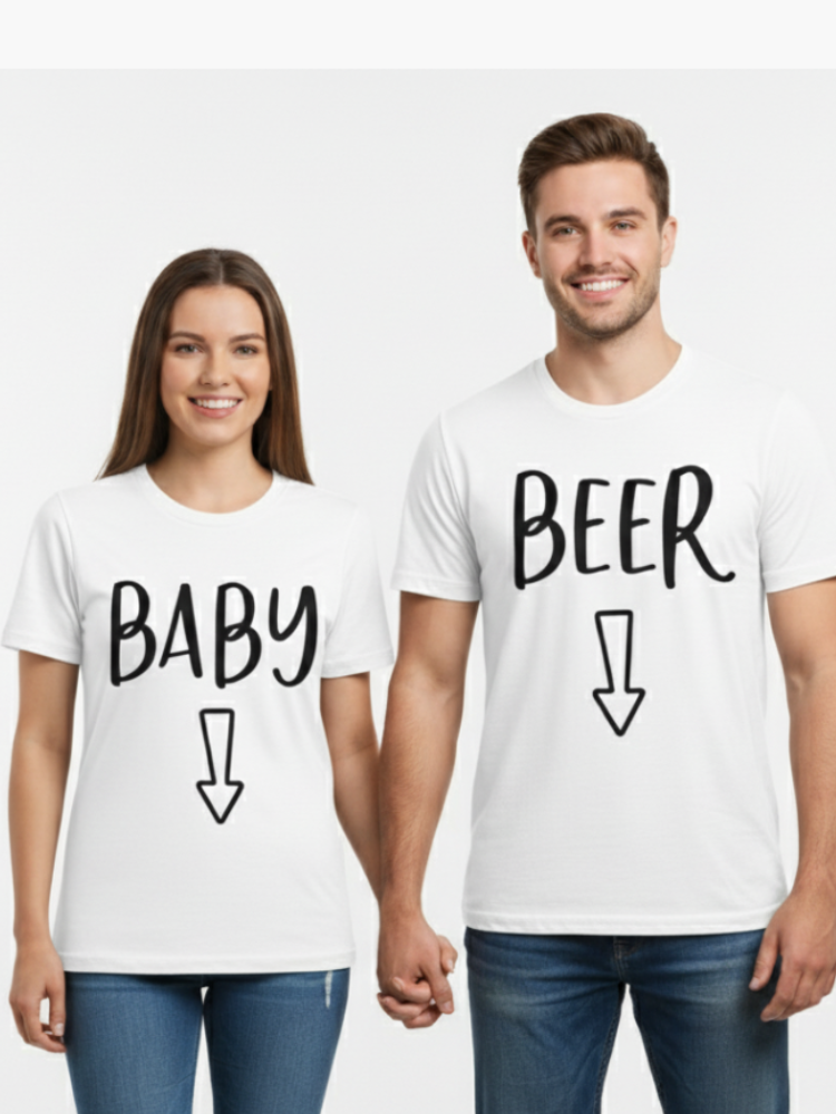 Baby & Beer Couple T-shirt