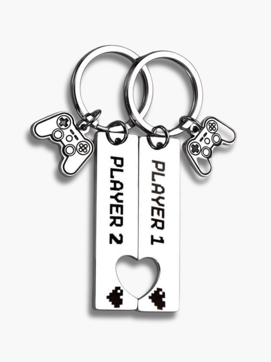 Gamer Couple Keychain