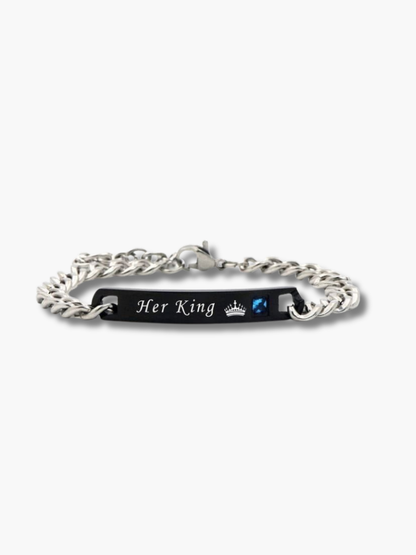 Her King His Queen Bracelets Set