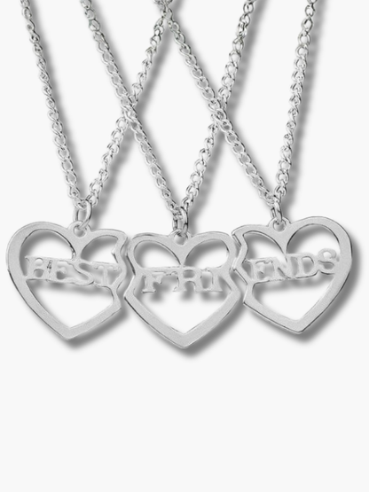 Friendship Heart Necklace for 3