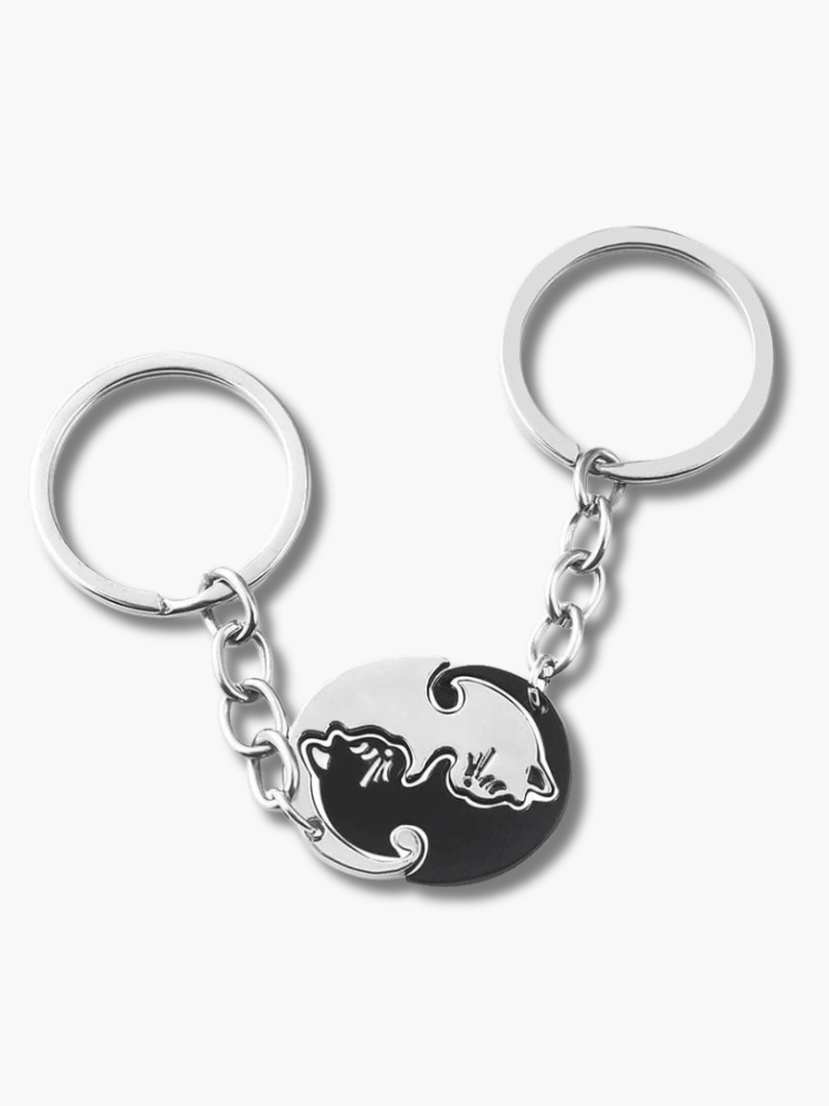 Cat Couple Keychain